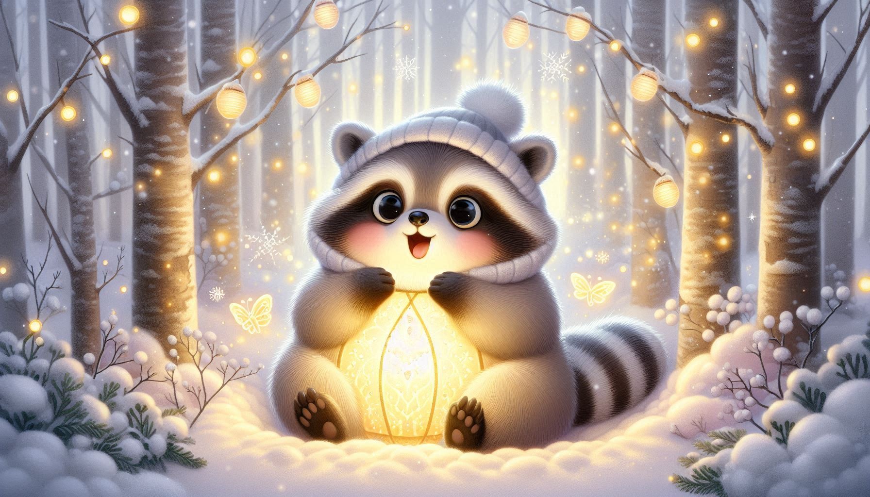 Der Waschbär mit der Lampe im Bauch