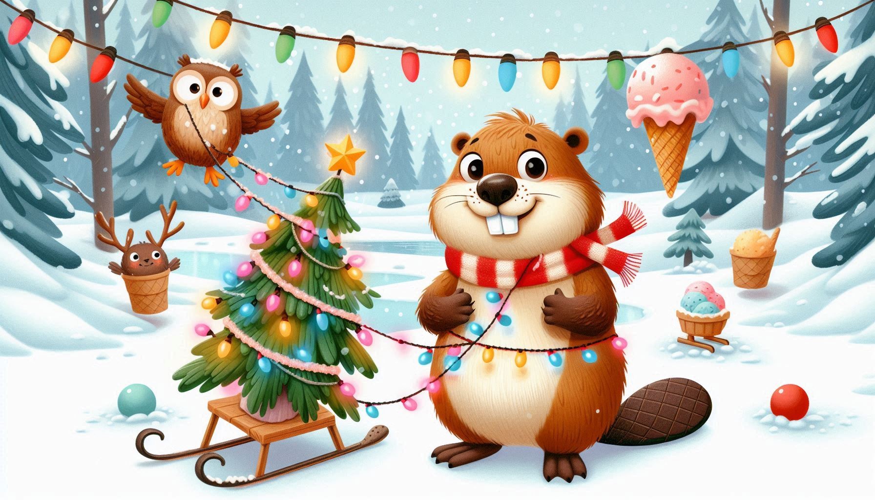 Balduin Biber und der verschwundene Christbaum